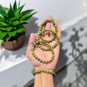 Peridot Unheated - Untreated Premium Quality Natural Crystal Bracelet