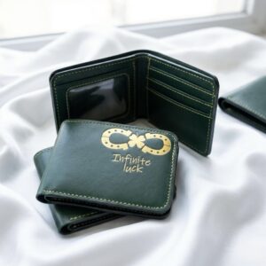 Infinite Luck Symbol Green Wallet for Prosperity