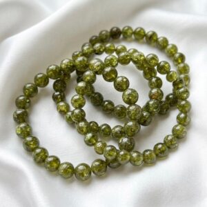Natural Peridot Premium Crystal Bracelet for Prosperity and Emotional Healing