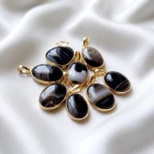 Sulemani Hakik Pendant (Black Agate) For Protection & Grounding